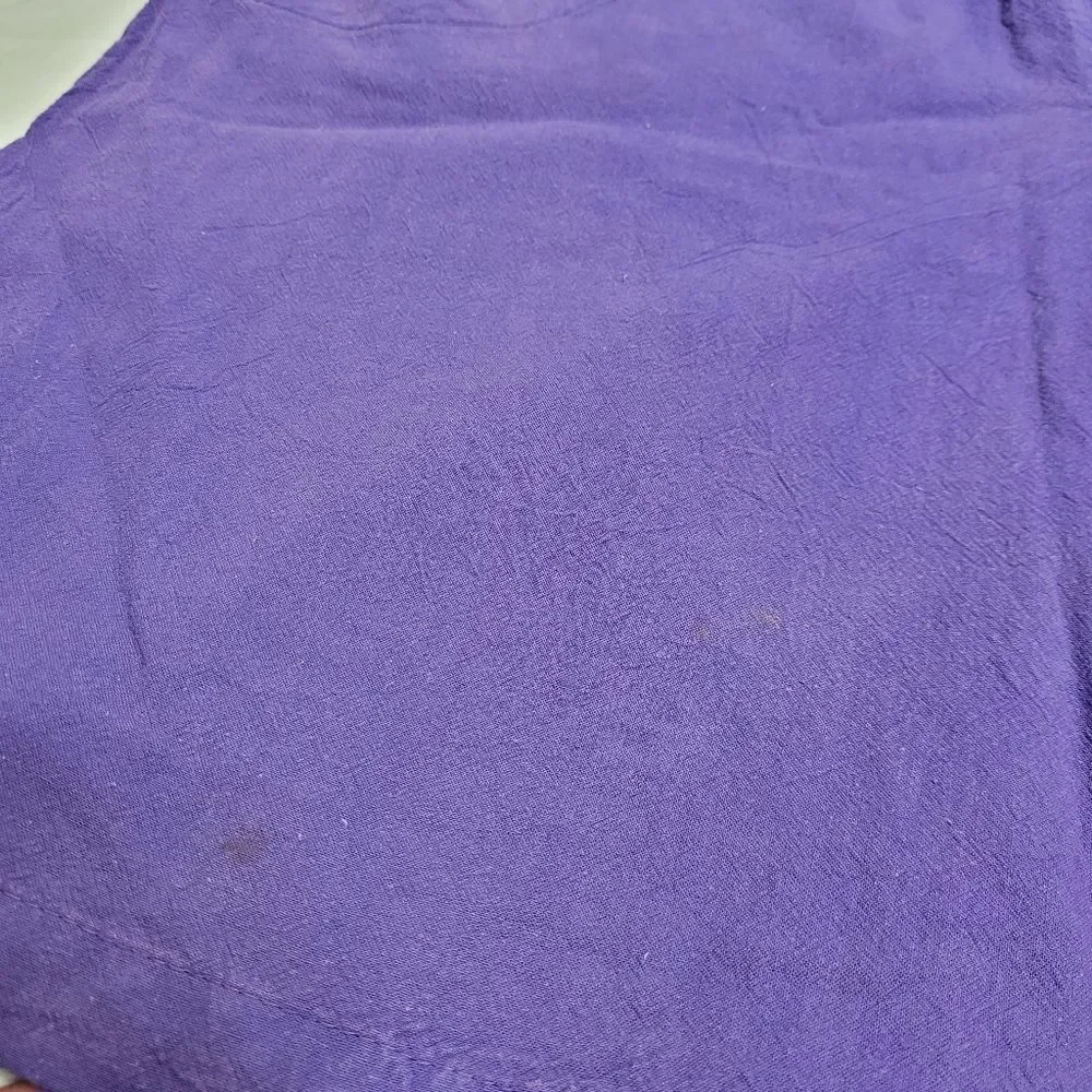 VINTAGE 90s purple baggy pull‎ on drawstring wide leg bermuda shorts M